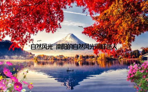 自然风光 南阳的自然风光同样迷人