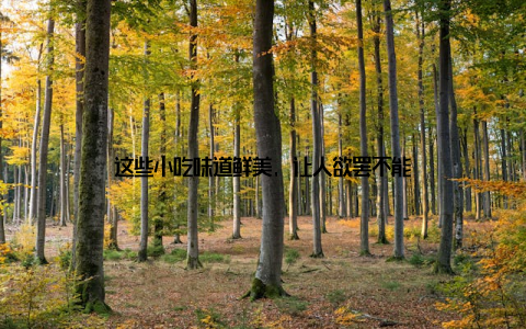 这些小吃味道鲜美, 让人欲罢不能