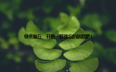 快来章丘, 开启一段难忘的旅程吧!