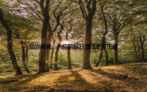 品尝美食, 为你的旅行增添更多乐趣